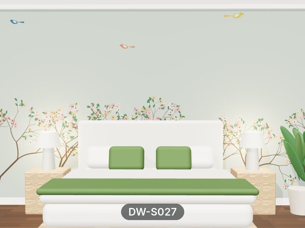 Mint Blossom Birds Wallpaper wallpaper