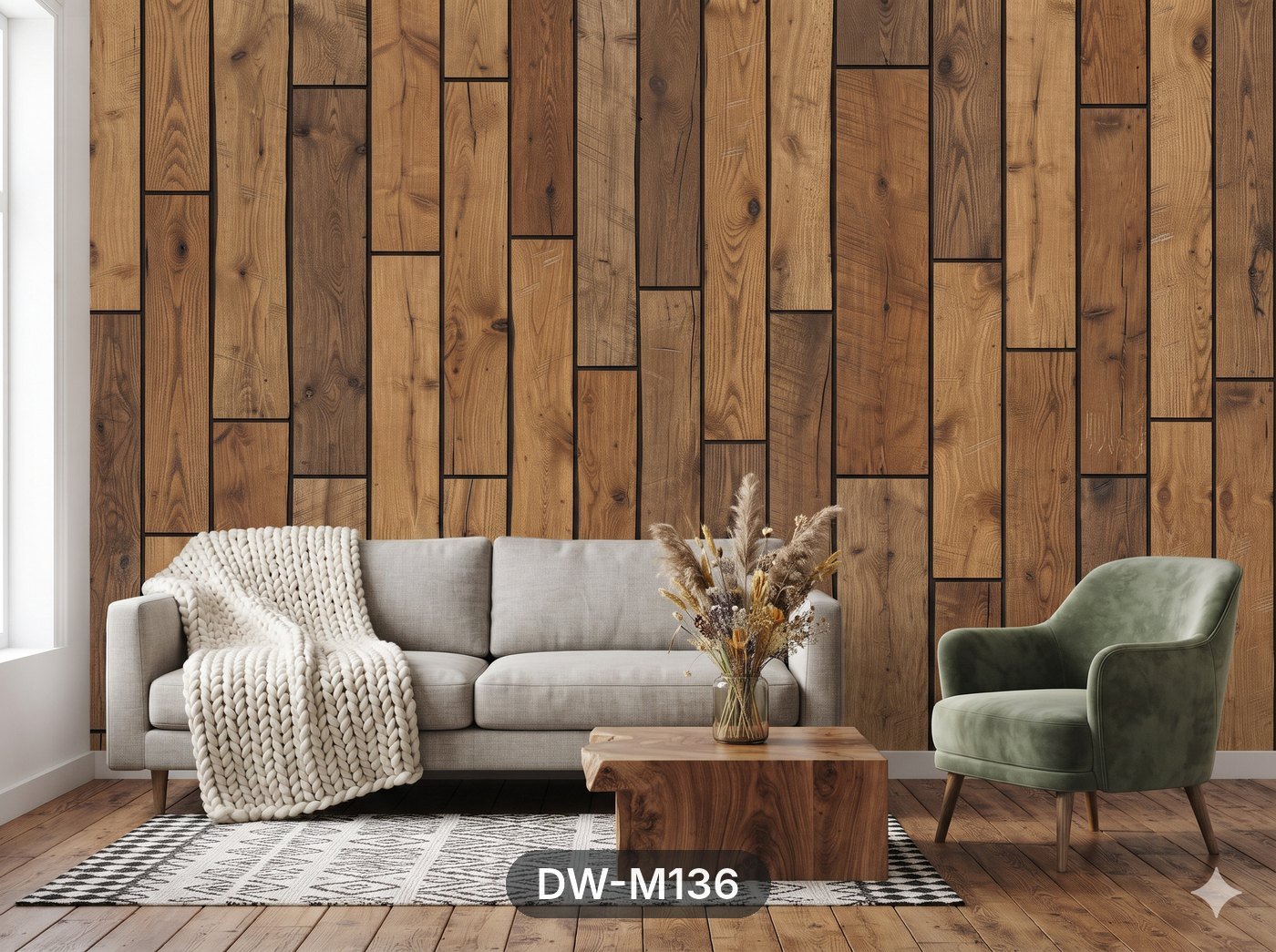 Warm Rustic Wood Plank Wallpaper wallpaper