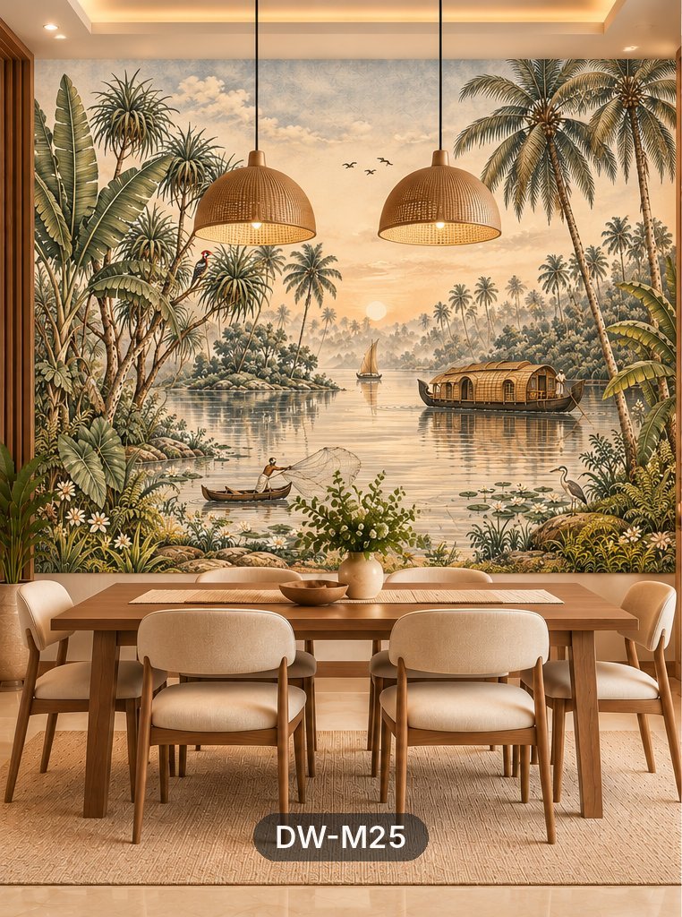 Kerala Backwaters Mural wallpaper